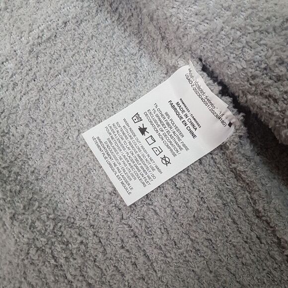 NIKE Phoenix Cozy Bouclé Long Knit Cardigan Sweater Womens SMALL Grey Swoosh - Picture 7 of 9